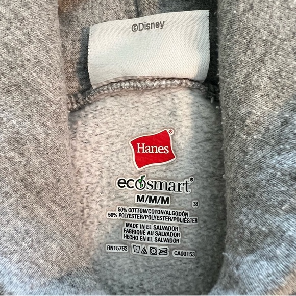 Disney Mickey Mouse Hoodie Sweatshirt Gray Size Medium - Picture 3 of 6